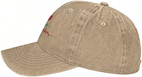 חג מולד שמח שטף כובע בייסבול רגיל, רטרו מתכוונן כובעי מתנה לגברים/נשים