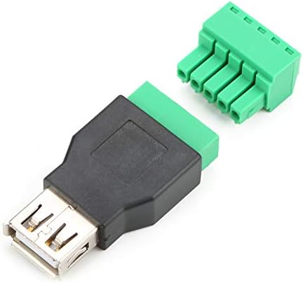 ממיר USB של Hyuduo, 2 PCS ללא הלחמה סוג מבודד מתאם מסוף USB מבודד ממיר מצלמת USB מודול USB ממיר, מסופי בורג