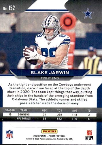 2020 Panini Prizm 152 Blake Jarwin Dallas Cowboys כרטיס מסחר בכדורגל NFL