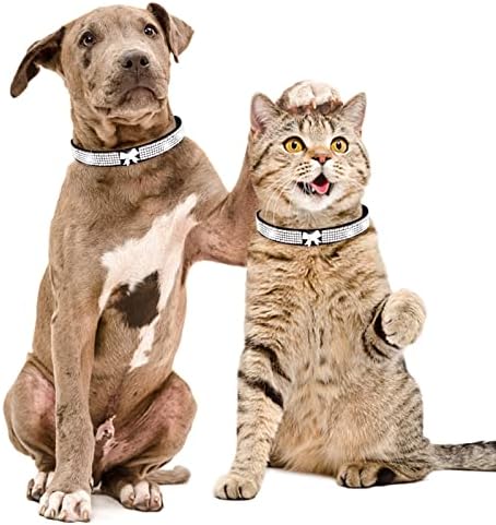 בלינג ריינסטון כלב צווארון חתול מתכווננת כלב מתכווננת צווארון ריינסטון צווארון לכלבים גדולים בינוניים קטנים