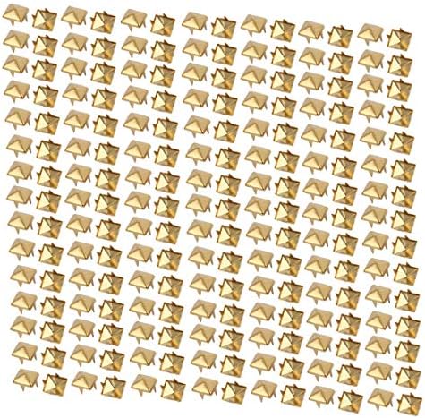 חדש LON0167 200 יחידות 8 ממ צורה מרובעת נייר בראד אטב טון זהב להגדלת סקראפינג DIY מלאכת DIY (200 Stücke