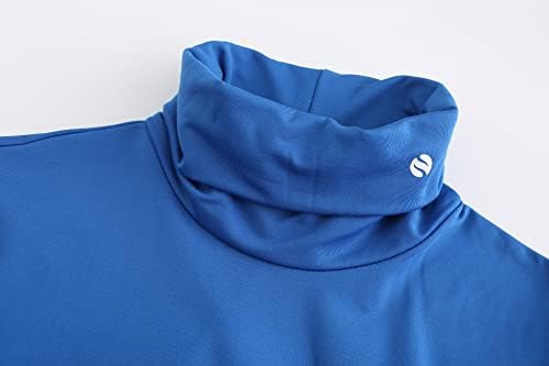 חולצות SSLR-תרמיות עבור נשים-צווארון צמרות שרוול ארוך צמר צמר חורף רזה שכבת בסיס צוואר מדומה