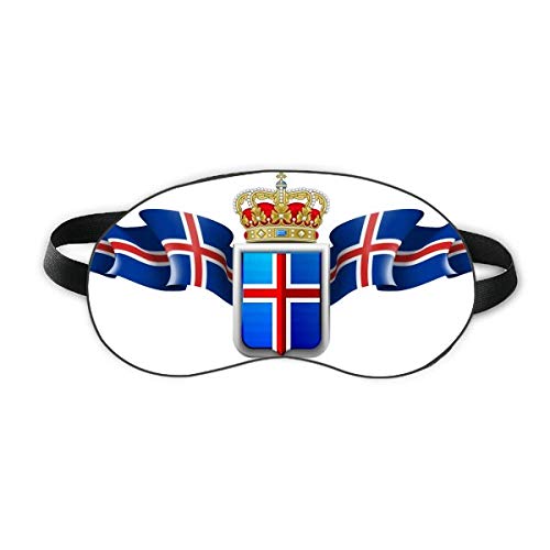 איסלנד סמל לאומי סמל מדינה סמל שינה מגן עיניים רך לילה כיסוי גוון כיסוי עיניים