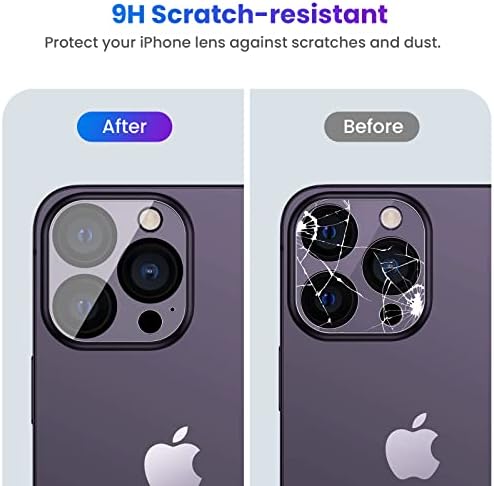 Goton עבור iPhone 14 Pro Max & iPhone 14 Pro Protector Lentector, Bubbles בחינם HD HD מזג זכוכית מזג