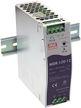 DIN Rail PS 120W 12V 10A WDR-120-12 Maywell AC-DC SMP