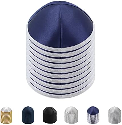 עטרת יודאיקה כיפה לגברים ולבנים 10 חבילות כובע כיפה סאטן, מידה 19 ס מ, כובע יאמאקה יהודי