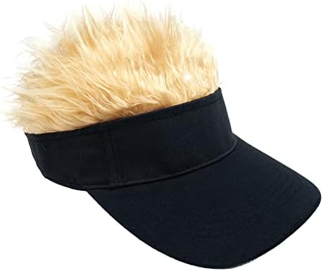 גברים של שיער מגן שמש כובעי מגן עם שיער מזויף כובע עם שיער לגברים חידוש ממוסמר מתכוונן בייסבול כובעי