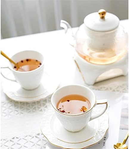 אגוז תה לבן כוס קומקום קומקום קרם מיכל סוכר פנום פן קרמיקה קפה כוס צלחת סט פרח תה פרח אחר הצהריים סט תה.