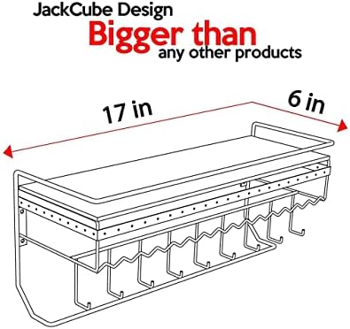 J jackcube עיצוב Jackcubedesign קיר רכוב מעצב ברזל שחור קלאסי מכין מדף אחסון קוסמטיקה עם מחזיק