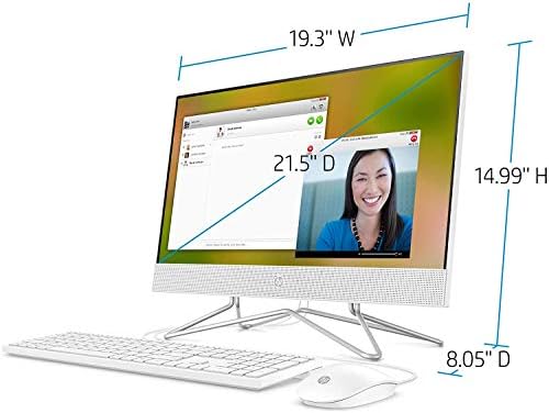 HP 2023 החדש ביותר 24 אינץ 'FHD All-in-one מחשב שולחן עבודה כפול ליבה כפולה AMD Athlon Silver 3050U 12GB