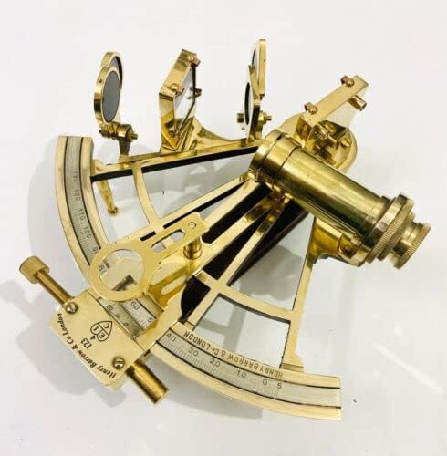 ימי 8 פליז בעבודת יד סקסטנט מלוטש פועלת דגם אסטרולאבה sextant