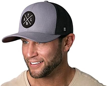 כובע משאית של האקה סטייט סיטי לגברים ונשים, כובע בייסבול מתכוונן, סנאפבק רשת, כובע גולף שחור חיצוני חסון