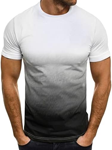 חולצת אימון שרוול קצר לגברים קל משקל אופנתי רזה בכושר טי שרירים מקרית חולצות ספורט בסיסיות בצוואר הצוות