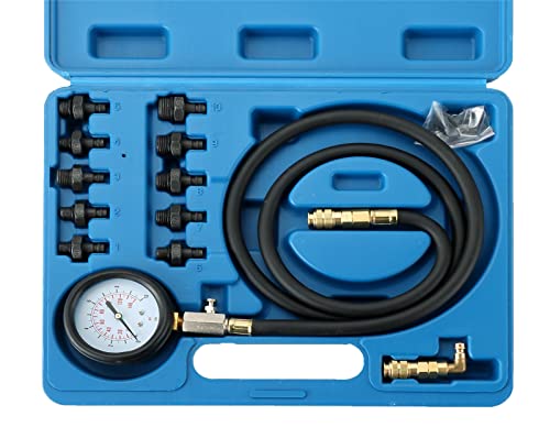בודק לחץ שמן ערכת / 0-140 פסי שמן לחץ מד כלי עבור מנוע אבחון מבחן עם צינור מתאמים עבור מכוניות טרקטורונים