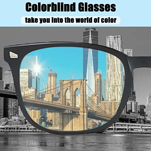 משקפי עיוורון צבעים לגברים / נשים, משקפיים עיוורי צבעים אדומים-ירוקים, משקפיים עיוורי צבעים בעלי ניגודיות גבוהה