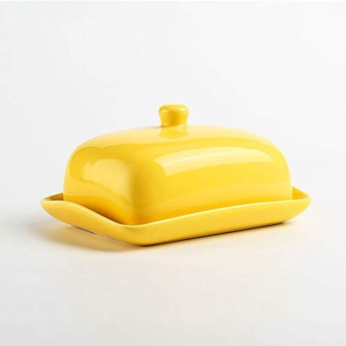 מנת חמאה ביותר עם מכסה לקרמיקה של קרמיקה שומר חמאה מיכל כלים מתנה אידיאלית בטוחה למשפחה ולחברים