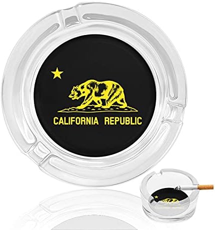 דוב הרפובליקה בקליפורניה סיגריות מעשנים מאפרות זכוכית מגש אפר לקישוט שולחן השולחן של המשרד הביתי