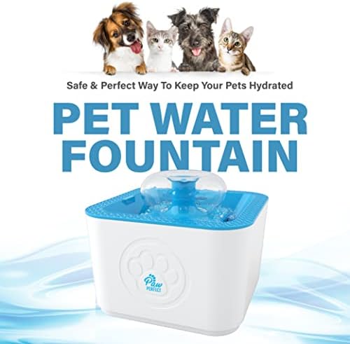 מזרקת מים לחיות מחמד, מזרקת מים לכלב חתול 84 עוז/2.5 ליטר, מתקן מים מזרקת מים לחיות מחמד שקט במיוחד,