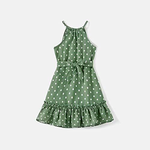 משפחת Patpat תואמת שרוול-שרוול משחלת שמלות הדפס פרחוניות ותפאורות חולצות טריקו של שרוולים קצרים
