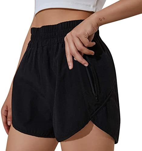 Seeintheson קיץ מותניים אלסטיים מזדמנים מכנסיים קצרים משקל קל משקל מפעיל מכנסיים קצרים ספורטיביים מכנסי
