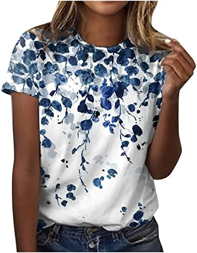 Amikadom Crewneck Tshirts לנשים סתיו קיץ שרוול קצר פרח גרפי חולצות מזדמנים חולצות T נשות 2023 kH