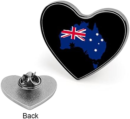 אוסטרליה דגל לב סיכת פין חמוד דש עניבת פין מלאכות תג עבור תלבושות אבזר