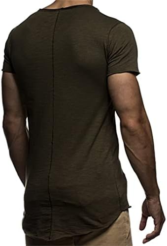 גברים של קצר שרוול צווארון עגול חולצה ספורט חולצות קלאסי מתאים בסיסי חולצות מקרית אופנתי מצויד