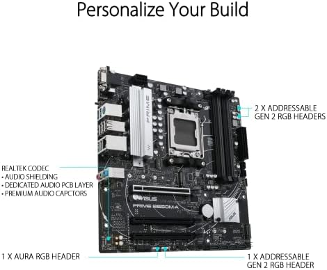 AMD B650 Micro-ATX לוח האם, DDR5, PCIE 5.0 M.2 תמיכה, 2.5GB Ethernet, DisplayPort, VGA, HDMI,