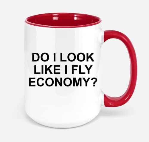 אני נראה כמו אני לטוס כלכלה קרמיקה מצחיק ספל