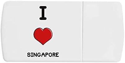 אזידה' אני אוהב סינגפור ' קופסת גלולות עם ספליטר טאבלט