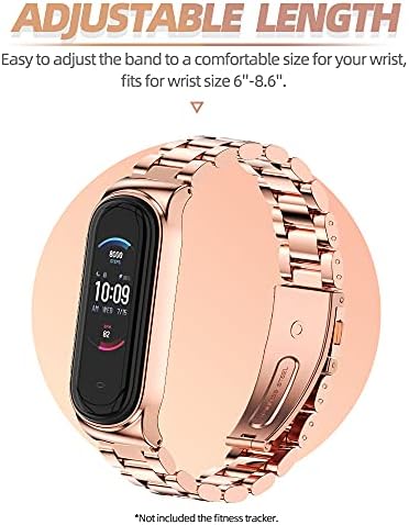 רצועת Mijobs עבור רצועת שעון צמיד רצועת צמיד רצועת צמיד רצועת צמיד מתכת 5 תואמת את Amazfit 5 Tracker