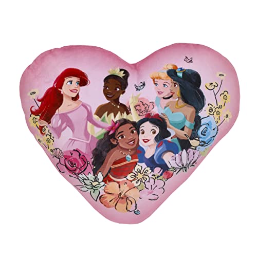 נסיכות דיסני אומץ וחסד ורוד, אריאל וטיאנה, סינדרלה ויסמין, מואנה, ושלג לבן בצורת לב כרית רטוב