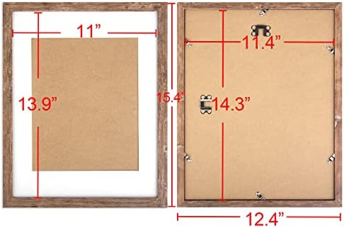 מסגרות תמונה של Toforevo 11x14 סט של 6 מסגרת תמונה של גרגר עץ כפרי להתקנת קיר גלריה או תצוגת שולחן