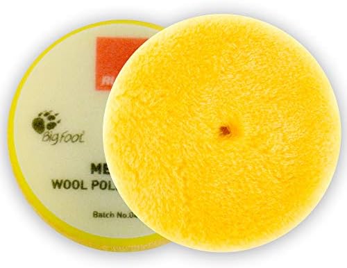 פירוט רות קינג רונות בינוני צמר צמר צהוב 90 ממ/ 3.5 אינץ ' - 6 חבילה - משטח ליטוש - ספק פעולת