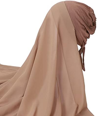 עוטף קוסן לנשים צעיף ראש מוסלמי בצבע אחיד צעיף עטוף צעיף צעיף שיפון לנשים עטיפת אופנה