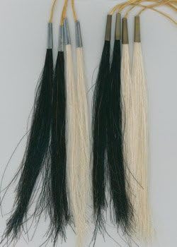 8 קרקפת שיער סוס מנעולים שחור או לבן מלאכתית שבטי יליד פאו וואו רגליה
