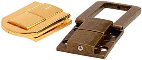דלת Hasp Latch 1pc עתיק ברונזה/מנעול וינטג 'זהב עתיק ברונזה תכשיטים קופסת חזה קופסת קופסת אבזמי Hasp Latch Catch