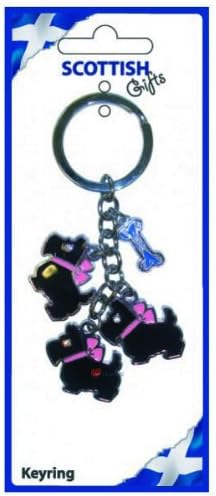 I Luv Ltd כלב סקוטי רב -שחור עם מפתחות עצם