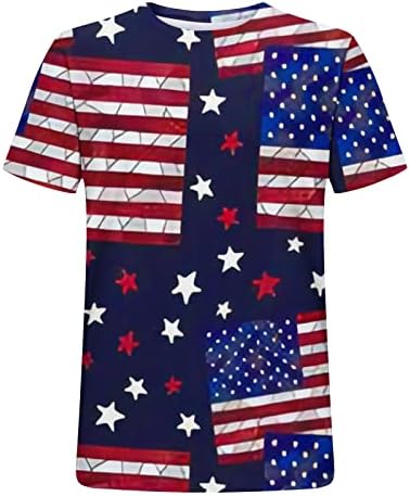 דגל אמריקאי אמונה חולצה לגברים מקרית צוות צוואר קצר שרוול חולצות הרביעי של יולי פטריוטית חולצות
