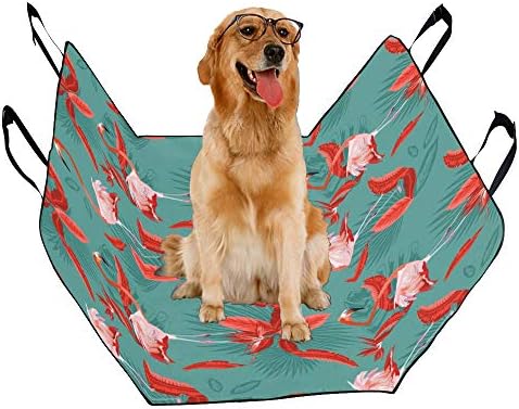 כיסוי מושב כלב מותאם אישית שפת ציפור עיצוב פרחוני הדפסת כיסויי מושב לרכב לכלבים עמיד למים עמיד