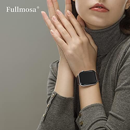 Fullmosa תואם פס שעון אפל 40 ממ 41 ממ 44 ממ 45 ממ, רצועת עור תואמת ל- iWatch Ultra Apple Watch סדרה
