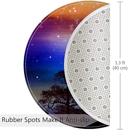 Heoeh Lunar Tree Star Art ציור, לא שולחנות ללא החלקה שטיחי שטיחים שטיחי שטיחים בגודל 15.7 אינץ '.