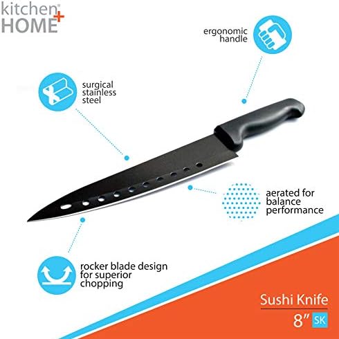 מטבח + סכין סושי של לא מקל - 8 אינץ ' - נירוסטה 8 אינץ' סכין שף רב תכליתית - 2 חבילה