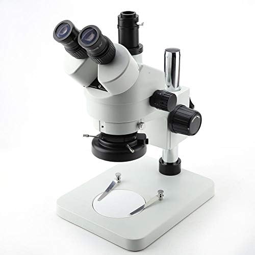 מיקרוסקופ סטריאו טרינוקולרי, מיקרוסקופ זום סטריאו הגדלה טרינוקולרית עיניות פי 10/20 מ מ 0.7 איקס-4.5 איקס