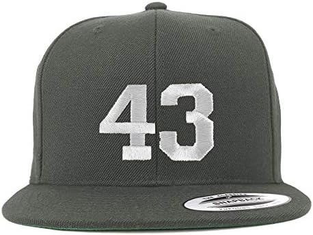 טרנדי הלבשה חנות מספר 43 לבן חוט רקום שטוח ביל סנאפבק בייסבול כובע