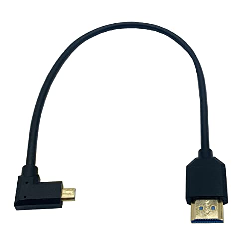 כבל HALOKNY HDMI 8K, מיקרו HDMI לכבל HDMI, 1ft 8K@60Hz HDMI זכר למיקרו HDMI חוט מהירות גבוהה זכר,