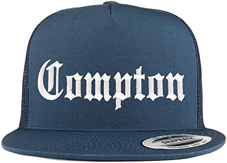 חנות הלבשה אופנתית קומפטון סיטי ישנה אנגלית רקומה 5 פאנלים מטופחת טירות משאית כובע רשת