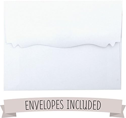 טבילה אלגנטית צולבת - הזמנות מילוי בצורת - כרטיסי הזמנה למפלגה דתית עם מעטפות - סט של 12