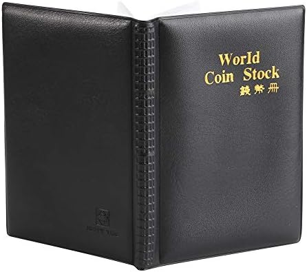 מטבע גלרית ספרים, 10 דף 120 כיסים עולם מטבע המניה אלבום ספר מקרה מטבע מחזיקי אוסף אחסון מטבע איסוף מחזיקי אגורה