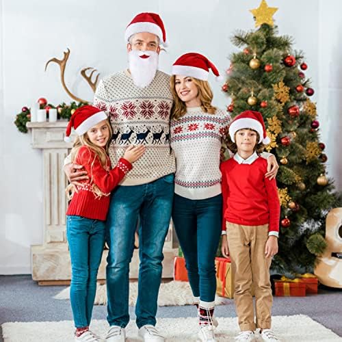 5 יחידות סנטה כובעי 2 יחידות עטוף פנים מסכת חג סנטה מצחיק זקן חליפת עבור חג המולד לשנה חדשה פסטיבל חג